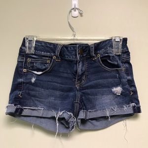 Ripped Denim Shorts